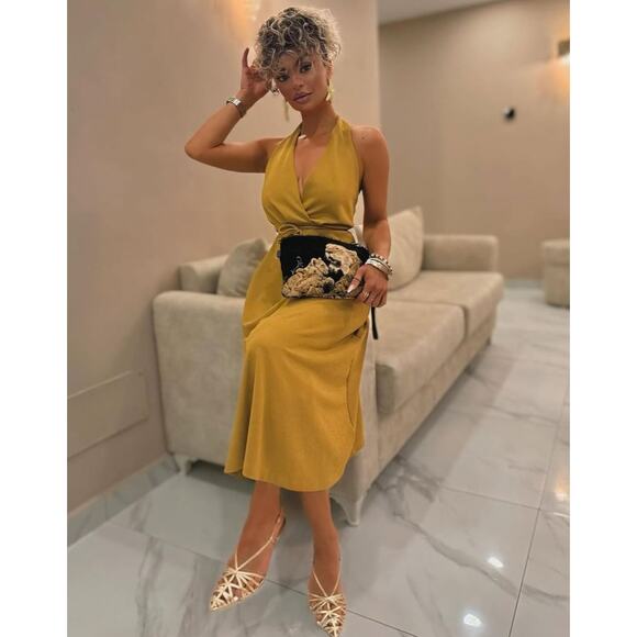 RARE!!! ZARA Halter Neck Dress NWT - Picture 8 of 16